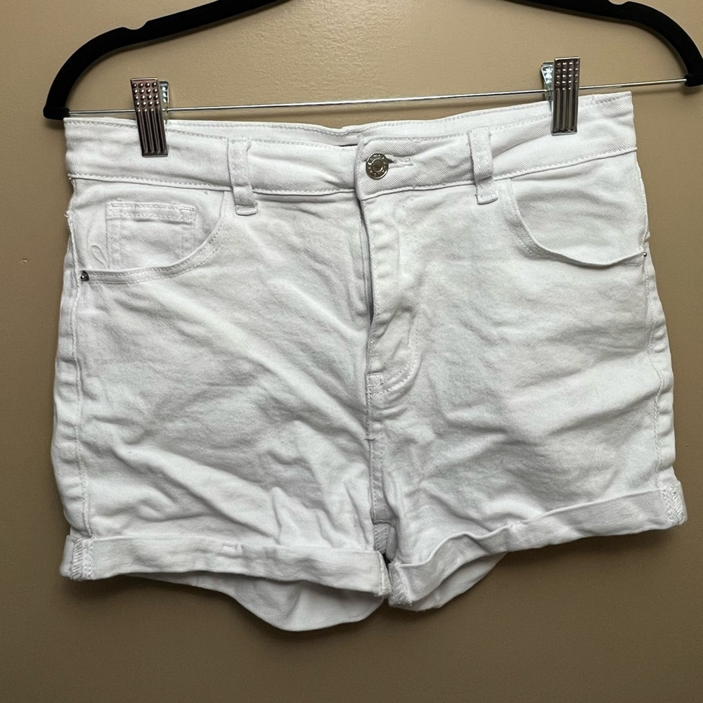 White Jean shorts